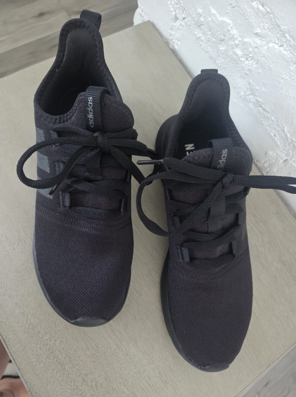 adidas Women's Black Slip-On Lace-Up Sneakers - Picture 2 of 9
